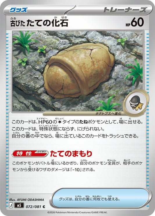 古びたたての化石 M5 072/081