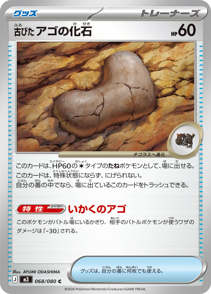 古びたアゴの化石 m3 068/080
